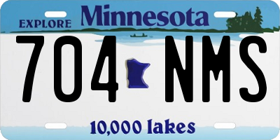MN license plate 704NMS