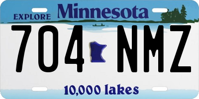 MN license plate 704NMZ