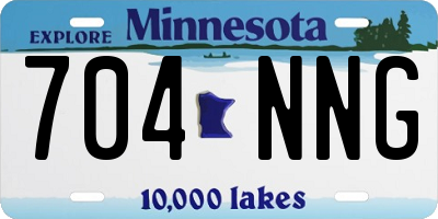 MN license plate 704NNG