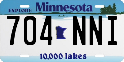 MN license plate 704NNI