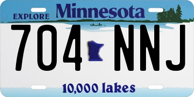 MN license plate 704NNJ