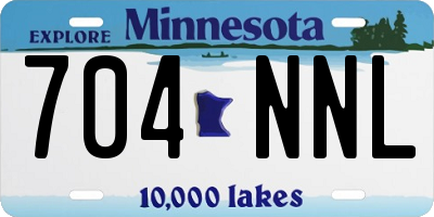 MN license plate 704NNL