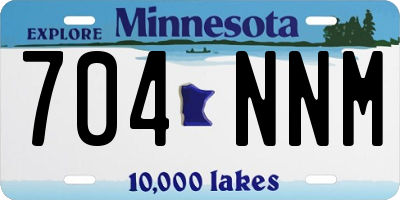 MN license plate 704NNM