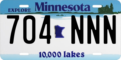 MN license plate 704NNN