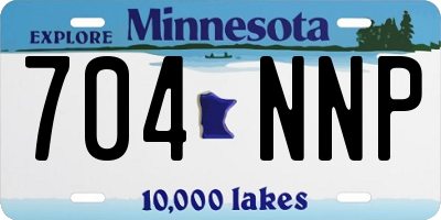 MN license plate 704NNP