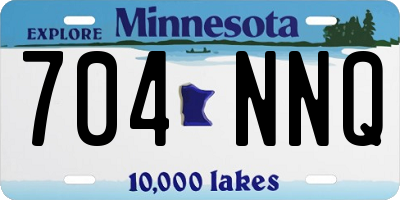 MN license plate 704NNQ