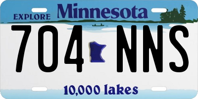MN license plate 704NNS