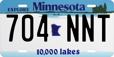 MN license plate 704NNT