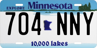 MN license plate 704NNY
