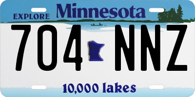 MN license plate 704NNZ