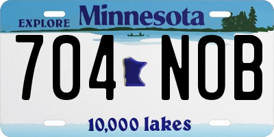 MN license plate 704NOB