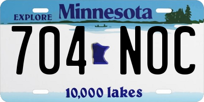 MN license plate 704NOC
