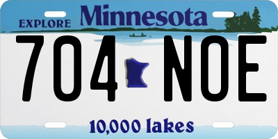 MN license plate 704NOE