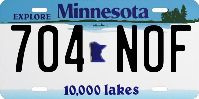 MN license plate 704NOF