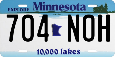 MN license plate 704NOH