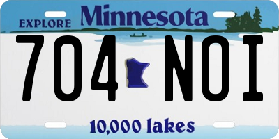 MN license plate 704NOI