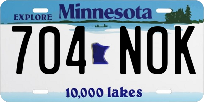 MN license plate 704NOK