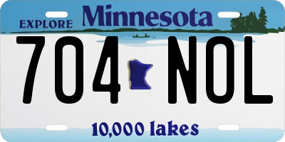 MN license plate 704NOL