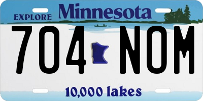 MN license plate 704NOM
