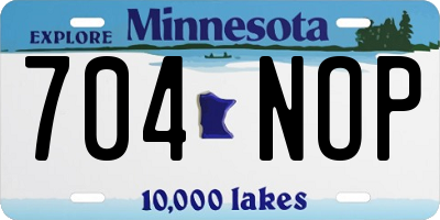 MN license plate 704NOP