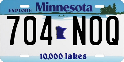 MN license plate 704NOQ