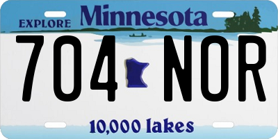 MN license plate 704NOR