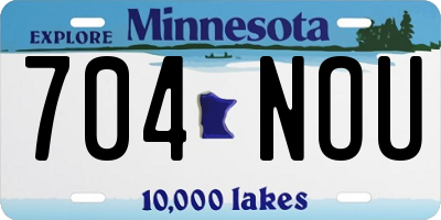 MN license plate 704NOU