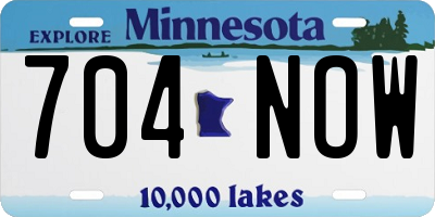 MN license plate 704NOW
