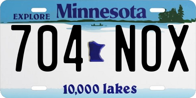 MN license plate 704NOX
