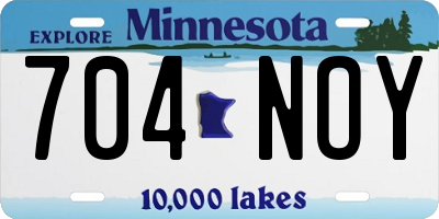 MN license plate 704NOY