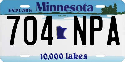 MN license plate 704NPA