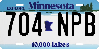 MN license plate 704NPB