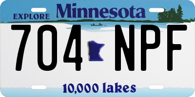 MN license plate 704NPF