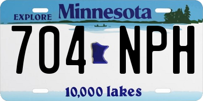 MN license plate 704NPH