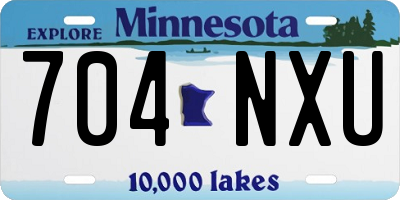 MN license plate 704NXU