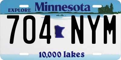 MN license plate 704NYM