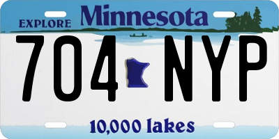 MN license plate 704NYP