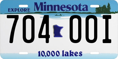 MN license plate 704OOI