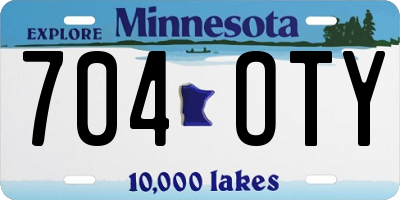 MN license plate 704OTY