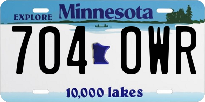 MN license plate 704OWR