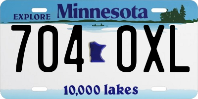 MN license plate 704OXL