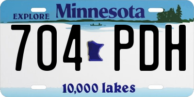 MN license plate 704PDH