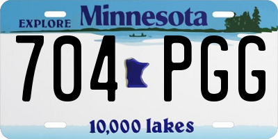 MN license plate 704PGG