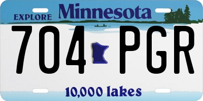 MN license plate 704PGR