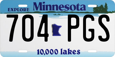 MN license plate 704PGS