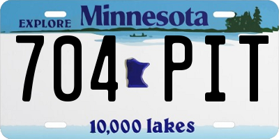 MN license plate 704PIT