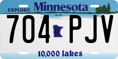 MN license plate 704PJV