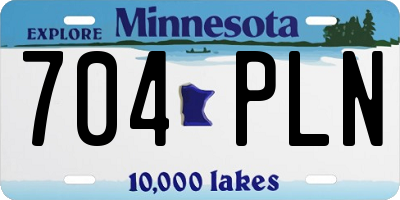 MN license plate 704PLN