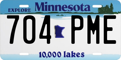 MN license plate 704PME