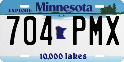 MN license plate 704PMX